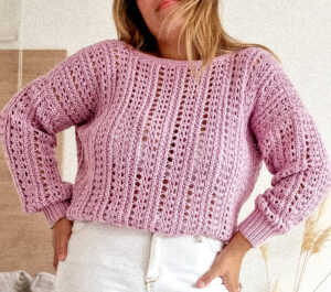 Blusa con estilo para tejer a crochet